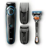 Braun BT5040, Waschbar, Akku, Schwarz, Blau