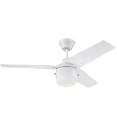 WESTINGHOUSE Talia Deckenventilator 39 W (Ø x H) 105 cm x 36.5 cm Weiß Winterbetrieb, mit Beleuchtung, Wendbare Flügel 7304240
