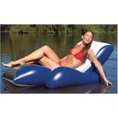 Intex Floating Recliner Lounge, Schwarz, Blau, Weiß, Schwimmender Lounge-Sessel, Einfarbig, Vinyl, Mann/Frau, 100 kg