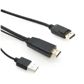 Microconnect HDMI-DP-CON1 Videokabel-Adapter 1 m HDMI Typ A (Standard) DisplayPort Schwarz