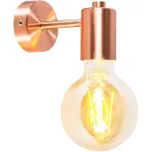 QAZQA - Design Art Deco Wandleuchte Kupfer Verstellbar - Facil I Wohnzimmer I Schlafzimmer - Stahl Rund - LED geeignet E27