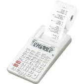 Casio HR-8RCE, Desktop, Druckrechner, 12 Ziffern, 1 Zeilen, Akku, Weiß