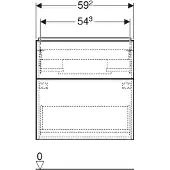 Geberit 502.303.01.3, Weiß, 2 Schublade(n), 592 mm, 476 mm, 615 mm