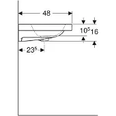 Geberit 501837004 iCon Light Waschtisch 120x48cm