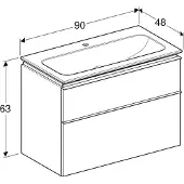 Geberit 502337013 iCon Set MWT m. US, 2 Schubl.