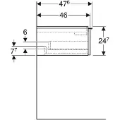 Geberit 502.312.01.3, Weiß, 1 Schublade(n), 888 mm, 476 mm, 247 mm