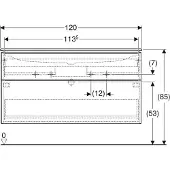Geberit Möbel-Waschtischset iCon 120x63x48cm, we/KeraTe, Ei, Gr. la. matt
