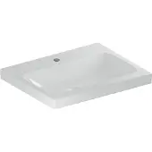 Geberit Aufsatzwaschtisch iCon 60x48cm, HL mi, o. ÜL, f Arbeitspl., we.