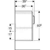 Geberit 501.926.01.1, Weiß, 2 Tür(en), 597 mm, 397 mm, 605 mm