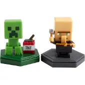 Mattel Minecraft Boost Mini 2 Figuren Reparieren Dorfbewohner und Bergbau Creeper