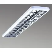G&L Rasteranbauleuchte 432, weiß, Länge 124,5 cm dimmbar, weiß / opal, für Arbeitszimmer / Büro, Metall, Modern, Deckenlampe