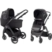 Lorelli Kinderwagen 2 in 1 California Babywanne Sportsitz Alurahmen Wickeltasche schwarz
