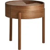 Woud Arc Beistelltisch Walnut - , Holz, Holz