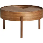 Woud Arc Sofa-Tisch Ø66 Walnut - , Holz, Holz