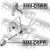 FEBEST Motorlager Hinten passend für PEUGEOT 4007 (VU, VV) MM-D5RR