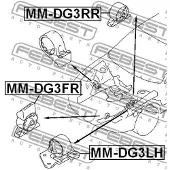 FEBEST Lagerung, Motor MM-DG3FR