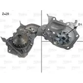 Valeo Kühlmittelpumpe Wasserpumpe für RENAULT CLIO II (BB0/1/2, CB0/1/2) 506564