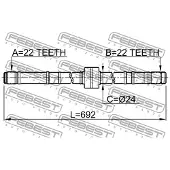 FEBEST 0212-P10RH Antriebswelle Vorne Rechts für NISSAN PRIMERA (P11) PRIMERA Hatchback (P11) PRIMERA Traveller (WP11) PRIMERA (P10) PRIMERA Hatchback