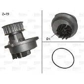 Valeo Kühlmittelpumpe Wasserpumpe für CHEVROLET KALOS 506647