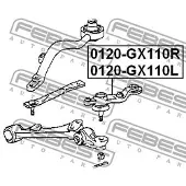 FEBEST Traggelenk Vorne Links für TOYOTA Altezza (E1) 0120-GX110L