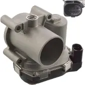 FEBI BILSTEIN 107025 Drosselklappe für VW POLO (9N) Fox Schrägheck (5Z1, 5Z3, 5Z4) für SEAT Ibiza III Schrägheck (6L) für SKODA ROOMSTER (5J)