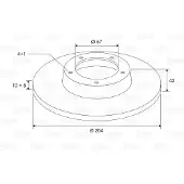Valeo 2 Bremsscheiben Hinterachse voll Ø 57 mm 10 mm für u.a. OPEL COMBO