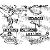 FEBEST 0525-MZ6R Querlenker Hinten für MAZDA 6 Station Wagon (GY)