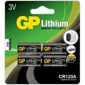 GP Lithium-Batterie CR123A, 4 Stück