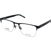 HUGO BOSS HG 1076 Herren-Brille inkl. Gläser Vollrand Quadratisch Metall-Gestell 56/19/145, blau