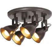 Rabalux Spotleuchte Schienensystem Vivienne aus Metall Metall antik braun Ø30cm H:21cm