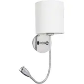Rabalux 6529 Wandleuchte Larkin, E27, 3W, 2800K, 205lm, silber-weiß, warmweiß, 50cm