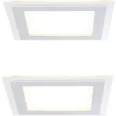 Paulmann Premium Einbauleuchten Set DecoDice eckig LED 2x7,5W 18VA 160x160mm Klar/Weiß Glas/Metall