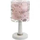 DALBER Kinderzimmer-Tischlampe Clouds zartes Rosa