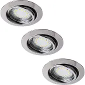 Licht-Erlebnisse Wertiger Einbaustrahler inkl. LED Leuchtmittel, 3er Set, 3 Stück, GU10 3x, Einbau Spot Spotstrahler Deckenspot