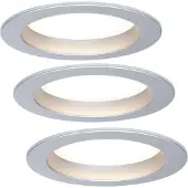 TIP Einbauleuchten 3er Set Starr 3x4,5W 2700K Warmweiß 230V IP20 Chrom Matt