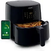Philips Essential Rapid Air Technologie, 1,2 kg, 6,2 l, schwarz, Airfryer XL, Heißluftfritteuse, 6,2 l, 1,2 kg, Rapid Air, Einzelbild, Schwarz, Silber
