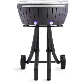 LotusGrill XXL (G600) Gartengrill 21,8kg, Anthrazitgrau mit USB Anschluss