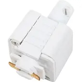 QAZQA - Pendelleuchte I Pendellampe I Hängelampe I Pendellampe I Pendelleuchte I Lampe I Leuchtenadapter für 1-phasiges Schienensystem I Spotlight I Deckenspot I Deckenstrahler I Strahler weiß - Iconi