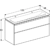 Geberit 502338JL1 iCon Set MWT m. US, 2 Schubl.