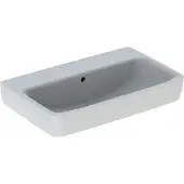 Geberit Waschtisch Renova Compact 65x40cm, o. Hahnl., m ÜL, weiß KeraTect