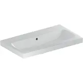Geberit iCon Light Waschtisch mit verkürzter Ausladung, 75 cm x 42 cm, ohne Hahnloch, mit Überlauf,501842, 501.842.00.4, Farbe: weiß/KeraTect