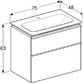 Geberit 502336013 iCon Set MWT m. US, 2 Schubl.