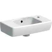 Geberit Handwaschbecken Renova Compact 45x25cm, m HL re, m ÜL, Ablagefl., we.
