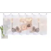 Home wohnideen Scheibengardine "LATERNE" Gr. 1, beige (naturfarben), B:120cm H:45cm, Voile, Polyester, Gardinen, Scheibengardine, HxB: 45x120