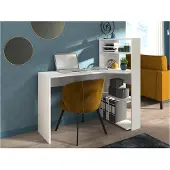 CALICOSY Weißer Schreibtisch 122 x 64 x 121 cm - Modernes Möbel für Zuhause