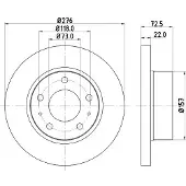 Hella Bremsscheibe 8DD 355 107-401