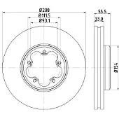 Hella Bremsscheibe 8DD 355 120-111