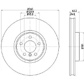 Hella Bremsscheibe [Hersteller-Nr. 8DD355129-311] für BMW