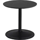 Muuto Soft Beistelltisch Ø41 H40 Black Nanolaminate/Black , Schwarz, Aluminium