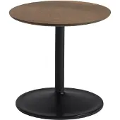 Muuto Soft Beistelltisch Ø41 H40 Oiled Smoked Oak/Black , Holz, Aluminium